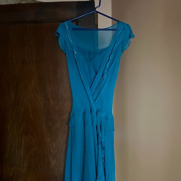 Vintage 1920s style drop waist dress - Teal - Relaxed fit S/M - 28-32" waist - Picture 2 of 10